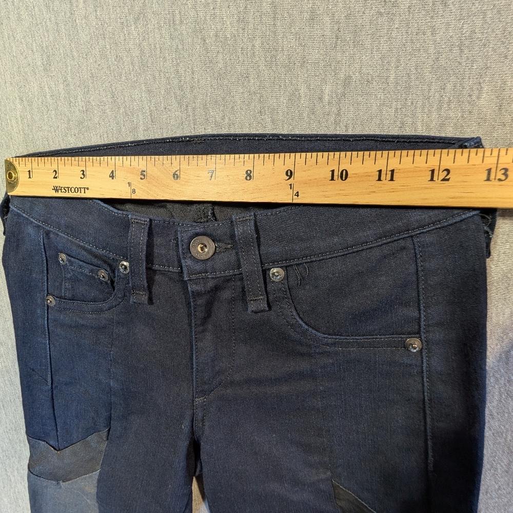 Rag & Bone Grand Prix Motocross Skinny Jeans Women's 24 Midnight Blue - Picture 4 of 14